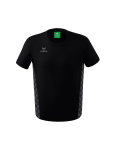 Erima Freizeit-Tshirt Essential Team - weicher Baumwollmix, klassischer Schnitt - schwarz/grau Herren